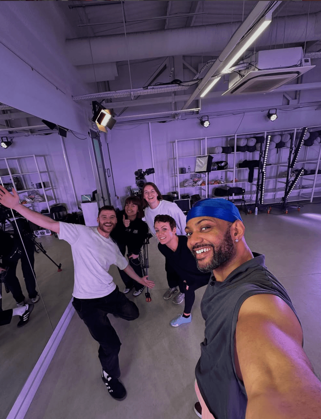 Strictly come dancing production team in Studio 1 of The Manor LDN dance studio in Finsbury Park