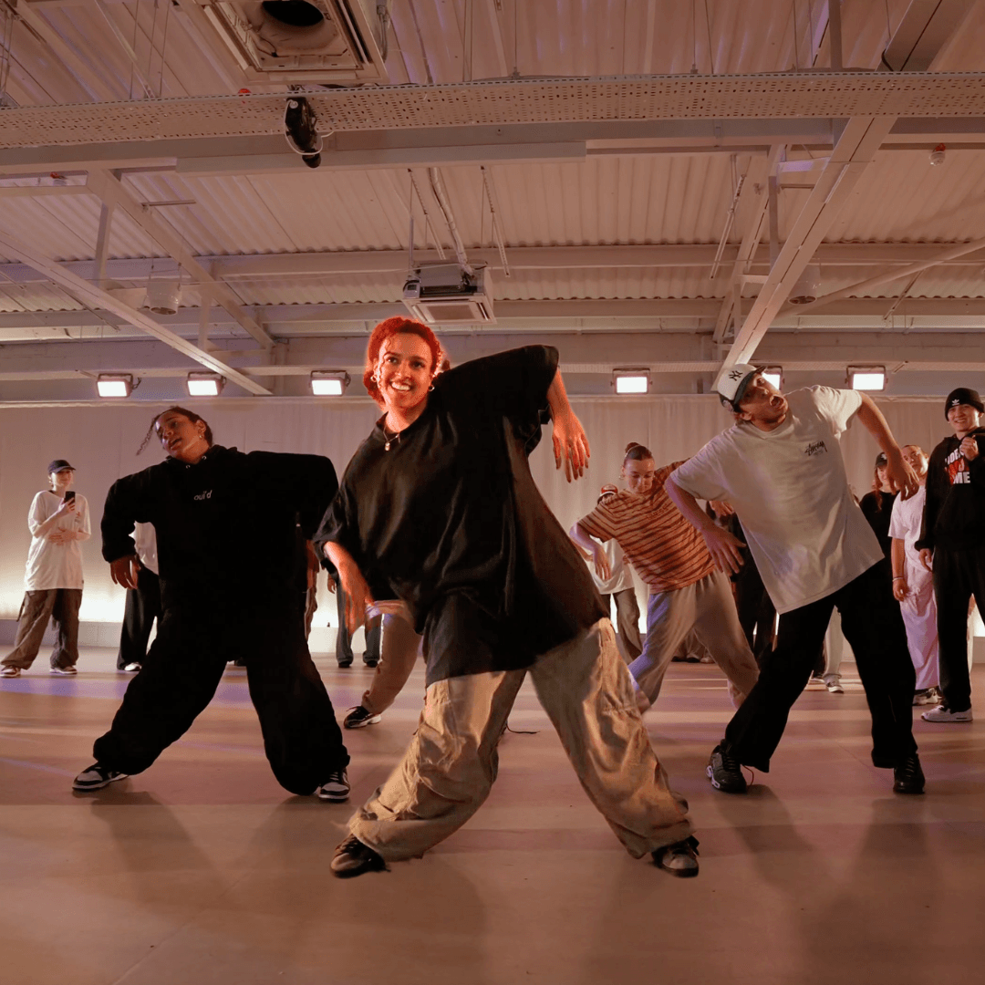Marlee Hightower dancing in Studio 1 of The Manor LDN