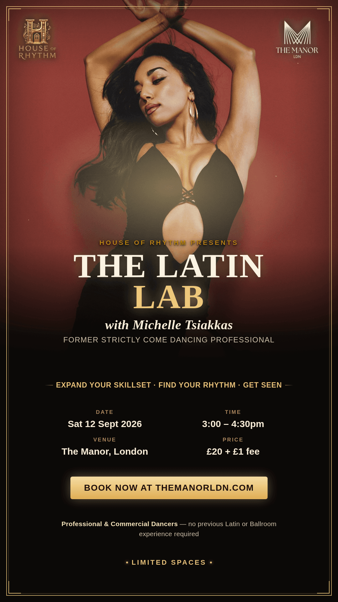 The Latin Lab by House of Rhythm - with Michelle Tsiakkas - Former Strictly Come Dancing Professional