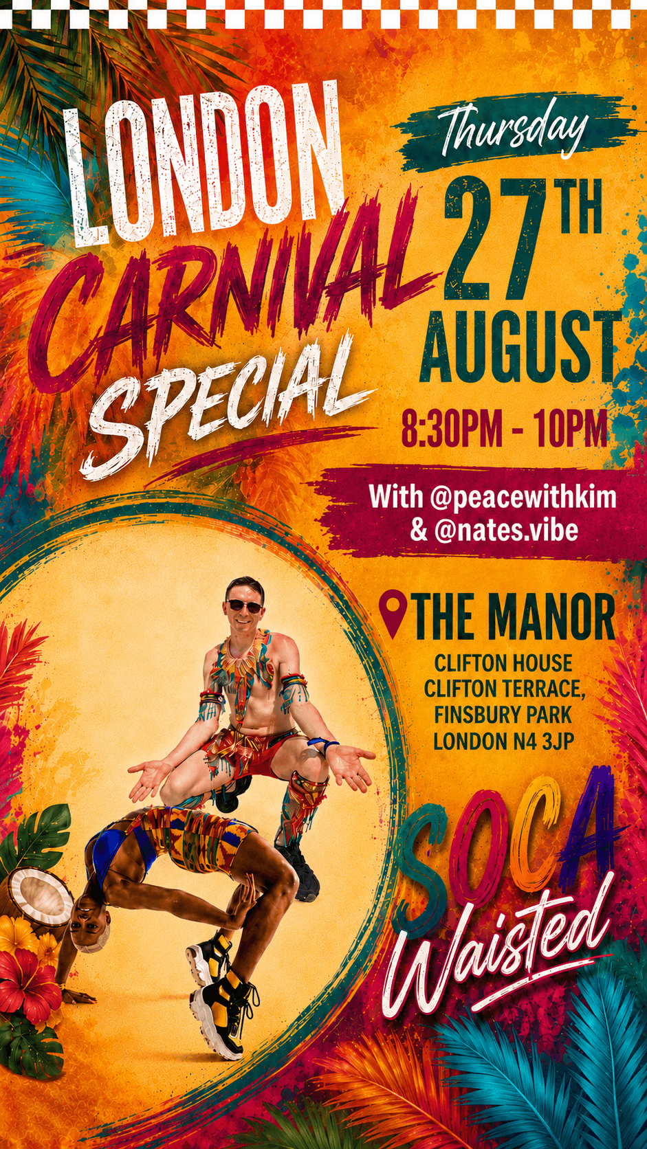 SOCA WAISTED CARNIVAL DANCE FITNESS