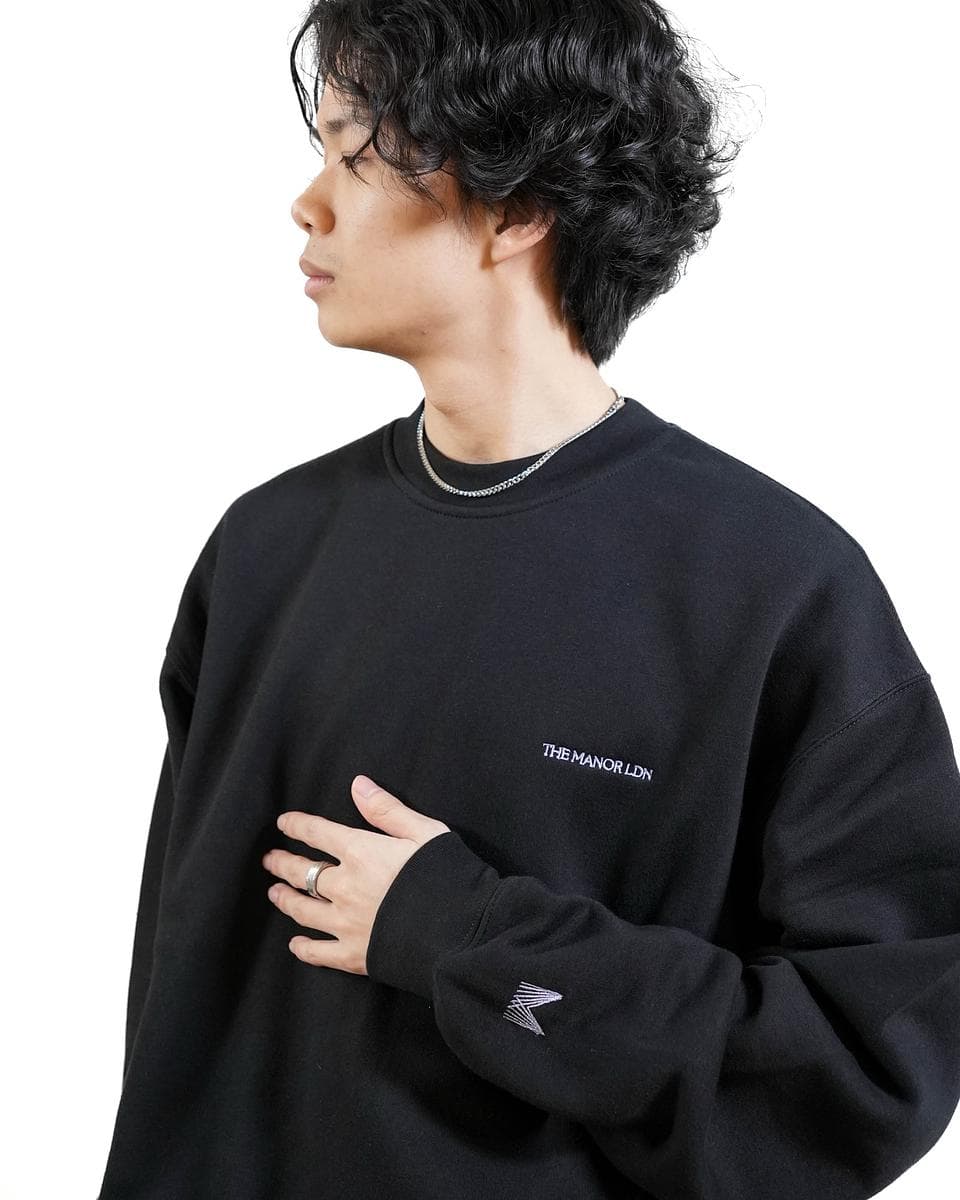 Black Manor LDN Crew Lavender Logo Sweatshirt